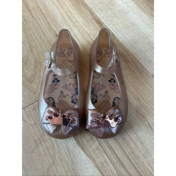 MINI MELISSA Disney Princess Crown Flats Shoes - Picture 1 of 5